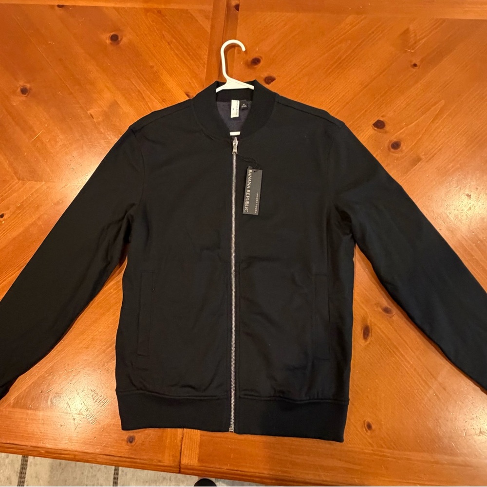 Banana Republic reversible Black Zip-Up Bomber jacket